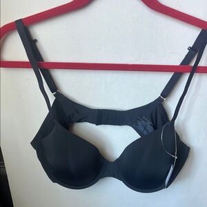 NWT NATORI Black Minimal Demi Contour Bra 38B